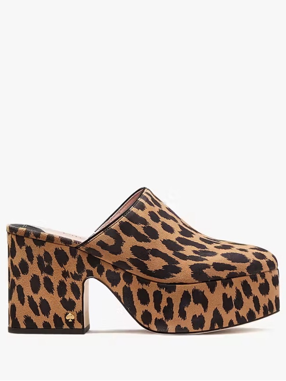 Kate Spade Leopard-Print Platform Mule in Tan and Black